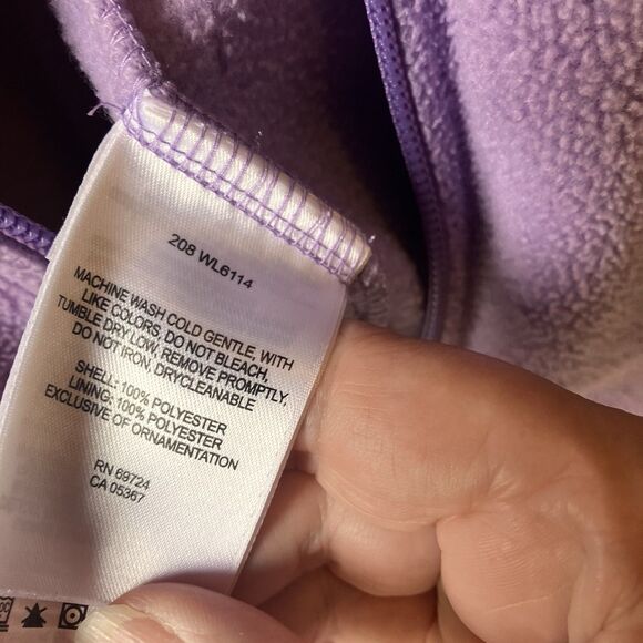 Columbia Sportswear Fleece Women's Sz L Purple Full Zip Logo Gorpcore Mock Neck - Picture 9 of 13
